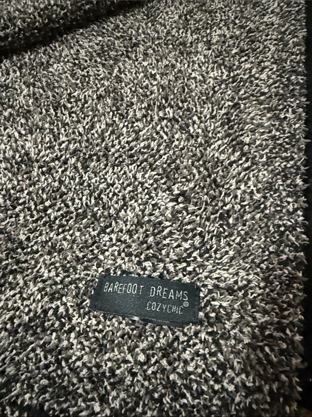 Barefoot Dreams CozyChic Plush Gray Throw Blanket
